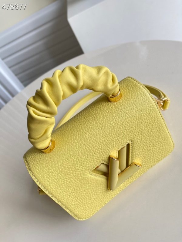 1 louis vuitton twist pm ginger yellow for women womens handbags shoulder and crossbody bags 75in19cm lv m58571 9988