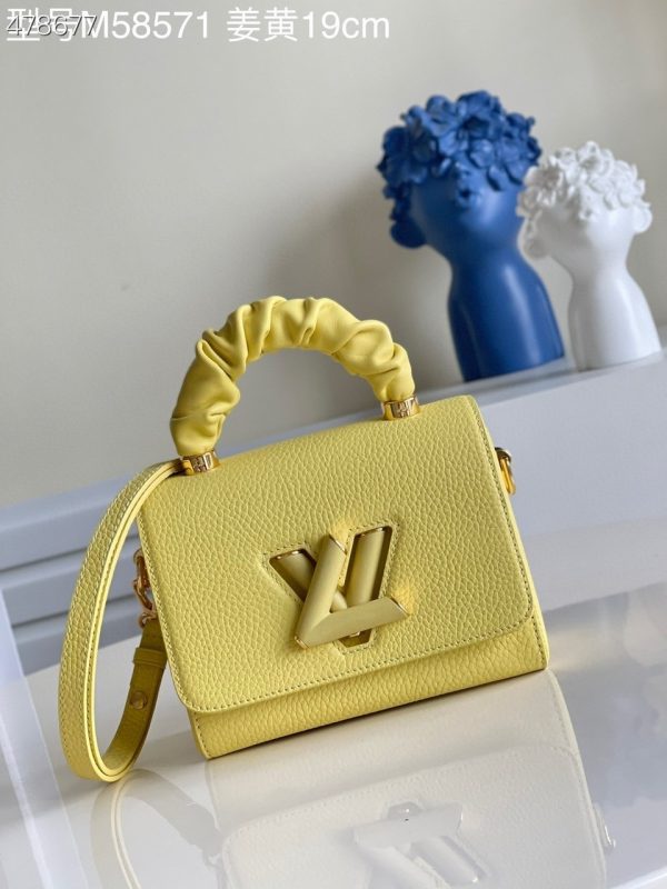 4 louis vuitton twist pm ginger yellow for women womens handbags shoulder and crossbody bags 75in19cm lv m58571 9988