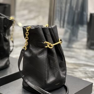 2 saint laurent le maillon bucket bag black for women 106in27cm ysl 686310aaajk1000 9988