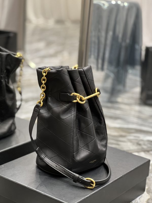 2 saint laurent le maillon bucket bag black for women 106in27cm ysl 686310aaajk1000 9988