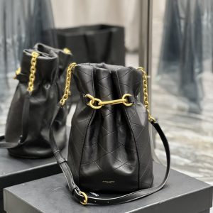 4 saint laurent le maillon bucket bag black for women 106in27cm ysl 686310aaajk1000 9988