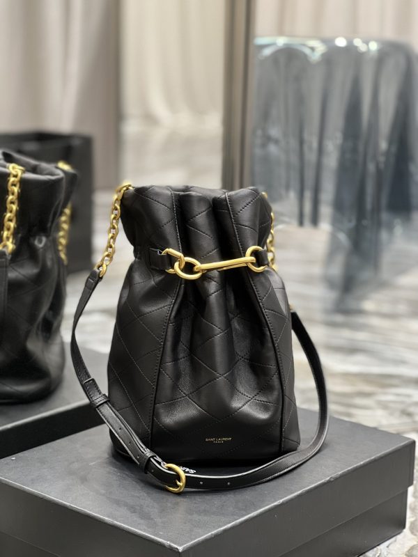 5 saint laurent le maillon bucket bag black for women 106in27cm ysl 686310aaajk1000 9988