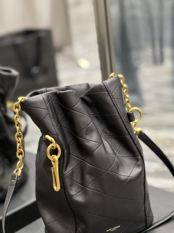 6 saint laurent le maillon bucket bag black for women 106in27cm ysl 686310aaajk1000 9988