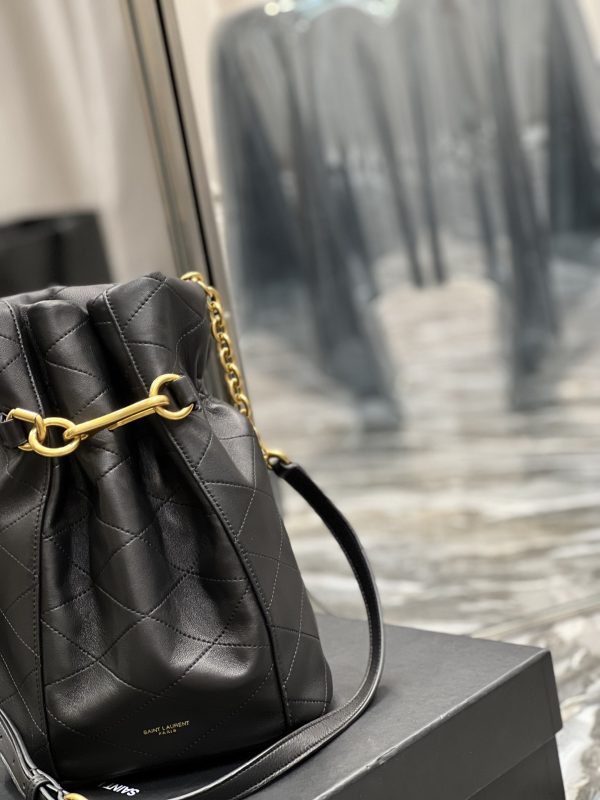 10 saint laurent le maillon bucket bag black for women 106in27cm ysl 686310aaajk1000 9988