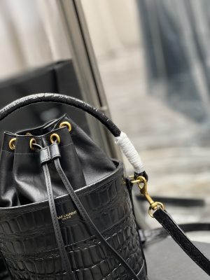 1 saint laurent bahia small bucket bag black for women 102in25cm ysl 6867332us3w1000 9988