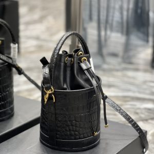 2 saint laurent bahia small bucket bag black for women 102in25cm ysl 6867332us3w1000 9988