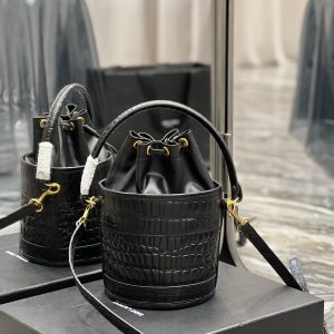 3 saint laurent bahia small bucket bag black for women 102in25cm ysl 6867332us3w1000 9988