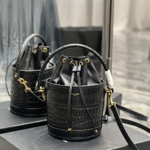 4 saint laurent bahia small bucket bag black for women 102in25cm ysl 6867332us3w1000 9988