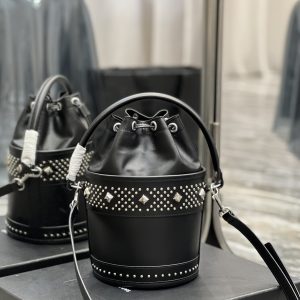 3 saint laurent bahia small bucket bag black for women 102in25cm ysl 685628aaaef1077 9988