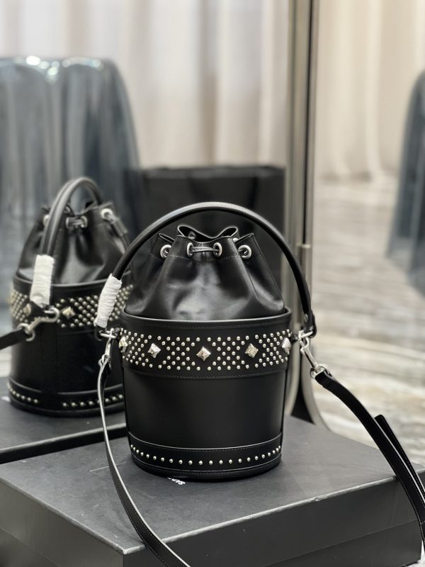 3 saint laurent bahia small bucket bag black for women 102in25cm ysl 685628aaaef1077 9988