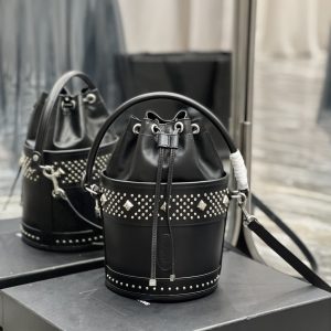 4 saint laurent bahia small bucket bag black for women 102in25cm ysl 685628aaaef1077 9988