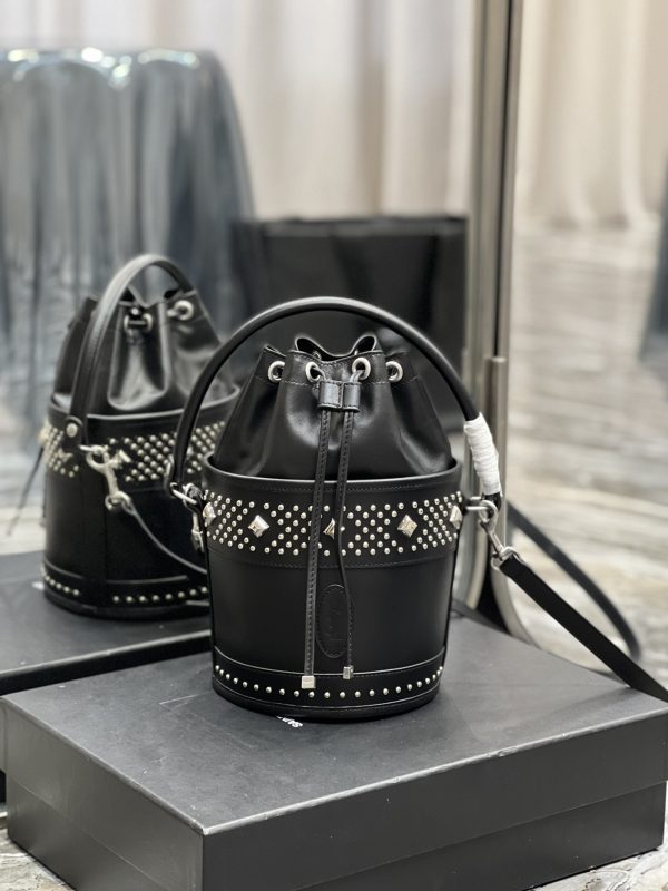 4 saint laurent bahia small bucket bag black for women 102in25cm ysl 685628aaaef1077 9988