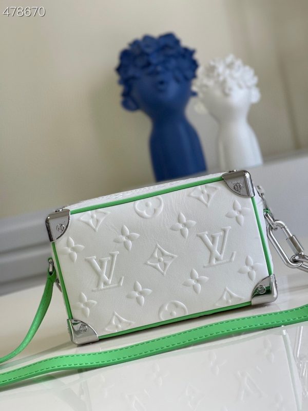 8 louis vuitton mini soft trunk white for women womens bags shoulder and crossbody bags 71in18cm lv 9988