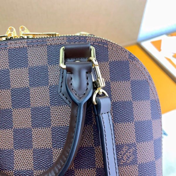 Louis Vuitton Alma BB Damier Azur/Pink in Coated Canvas/Leather