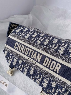 2-Christian Dior Small Diorcamp Bag Blue Dior Oblique Embroidery Blue For Women Womens Handbags Shoulder Bags Crossbody Bags 23Cm Cd M1241oriw_M928   9988