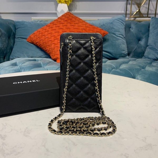6 chanel classic cluth with chain black for women womens wallet 7in18cm ap0990 9988