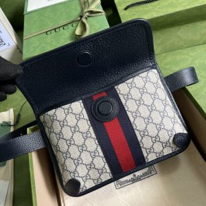 1 gucci ophidia belt bag beige and blue gg supreme canvas for women 9in22cm gg 674081 96iwn 4076 9988
