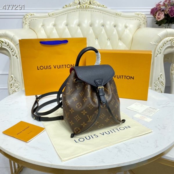 louis vuitton montsouris bb backpack monogram canvas black for women womens backpack 79in20cm lv m45516 9988
