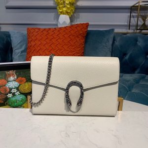 4-Gucci Dionysus Mini Chain Bag White Metalfree Tanned For Women 8In20cm Gg 401231 Caogm 9174   9988