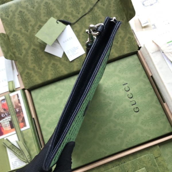 9 Shimmering gucci beauty case with interlocking g green and blue gg canvas for women 12in30cm gg 9988