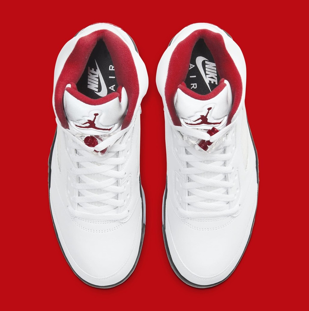 Good Air jordan 5 retro gs “ fire red silver tongue”