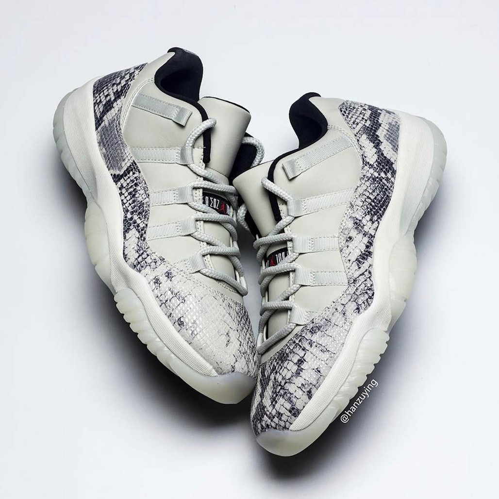 Jordan 11 low light bone snakeskin best sale