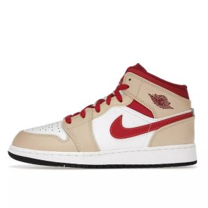 air jordan 1 mid light curry cardinal 9999