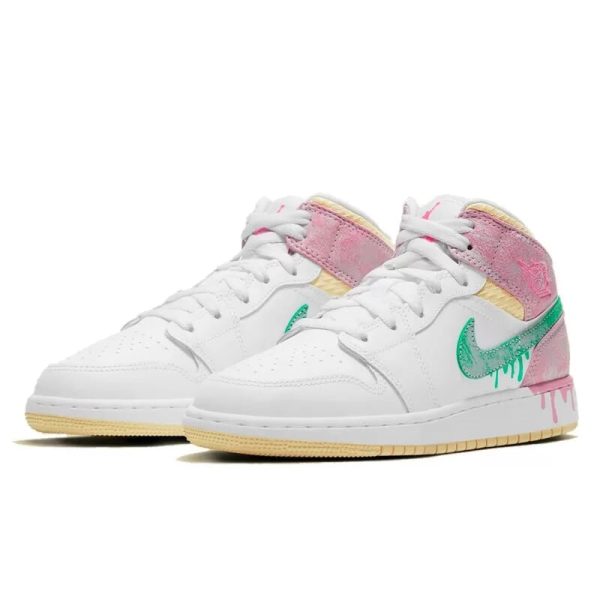 mens shoes air jordan 1 low beige pink