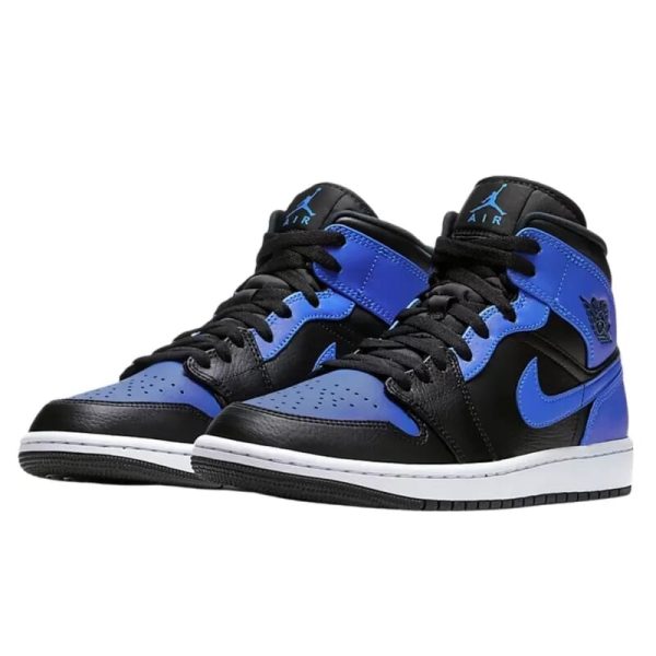 1 air psny jordan 1 mid black royal tumbled leather 9999