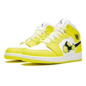 1-Air Jordan 1 Mid Dynamic Yellow Floral   9999