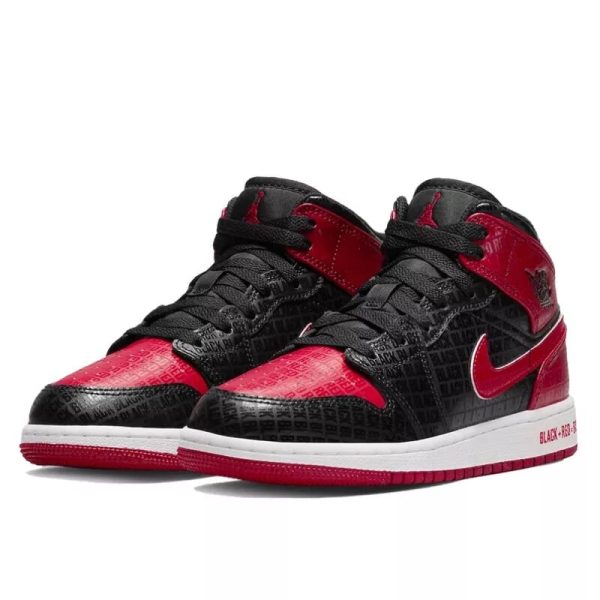 2 air jordan 1 mid bred text 9999