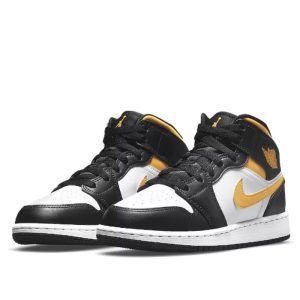 4-Air Jordan 1 Mid White Pollen Black   9999
