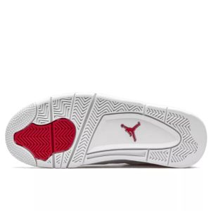 4-Air Jordan 4 Retro Metallic Red White University   9999