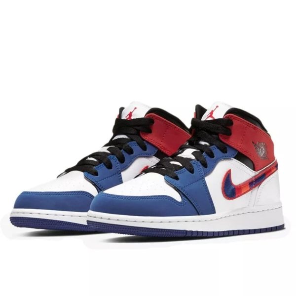 2 air jordan 1 mid rush blue university red 9999