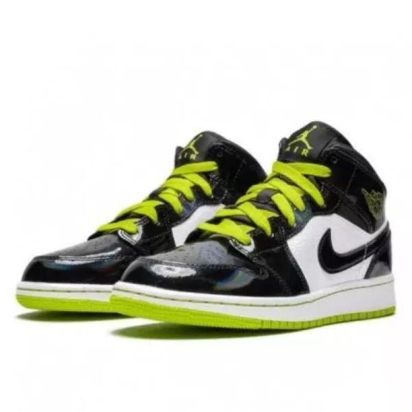 2 air jordan 1 mid black cyber mystic green 9999