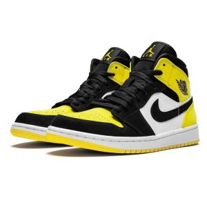 2-Air Jordan 1 Mid Yellow Toe Black   9999