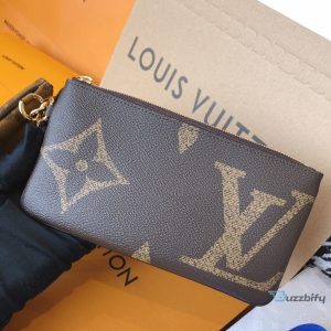 Louis Vuitton Trio Pouch Monogram Giant Monogram Reverse And Monogram Mini Canvas For Women Womens Wallet 7.7In19.5Cm Lv M68756  7777