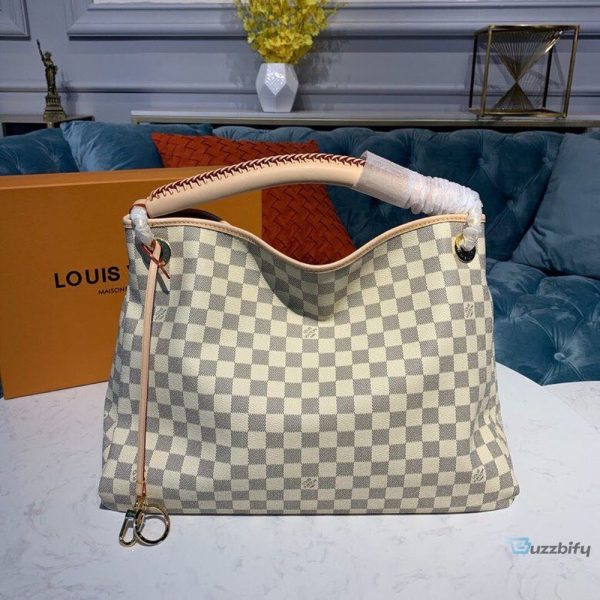 louis vuitton artsy mm damier azur canvas for women womens handbags shoulder bags 161in41cm lv n40253 7777 buzzbify 1 4