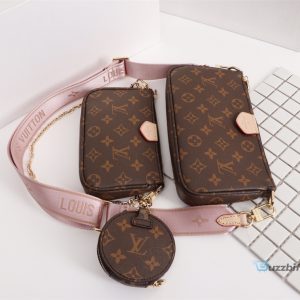 louis vuitton multi pochette accessoires monogram canvas pink for women womens handbags shoulder and crossbody bags 94in24cm lv m44840 7777 buzzbify 1 3