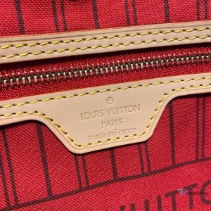 Louis Vuitton Neverfull Mm Tote Bag Monogram Canvas Cerise Red For Women Womens Handbags Shoulder Bags 12.2In31cm Lv M41177  7777