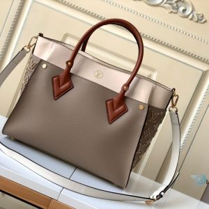 louis vuitton on my side mm tote bag monogram tufting on nappa softy for women womens handbags shoulder bags 12in31cm galet grey lv m53825 7777 buzzbify 1 1