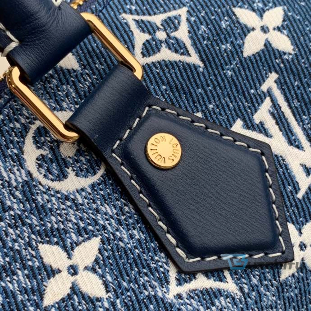 louis vuitton speedy bandouliere 25 monogram denim jacquard navy blue for women womens handbags 98in25cm lv m59609 2799 buzzbify 1 6