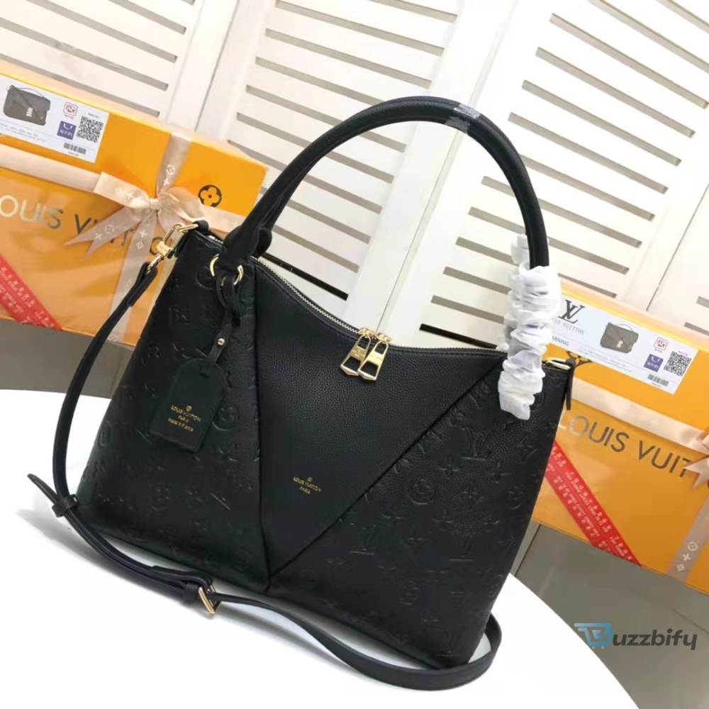 Louis Vuitton V Tote MM Monogram Empreinte Black For Women, Women’s Handbags, Shoulder And Crossbody Bags 14.2in/36cm LV M44421 - 2799