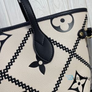 Louis Vuitton Neverfull Mm Monogram Empreinte Beige For Women Womens Handbags Tote Bags 12.2In31cm Lv M46039  2799