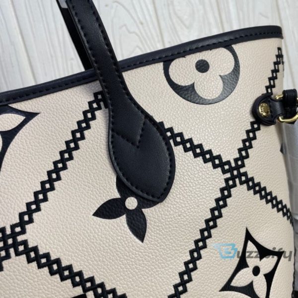 louis vuitton neverfull mm monogram empreinte beige for women womens handbags tote bags 122in31cm lv m46039 2799 buzzbify 1 2