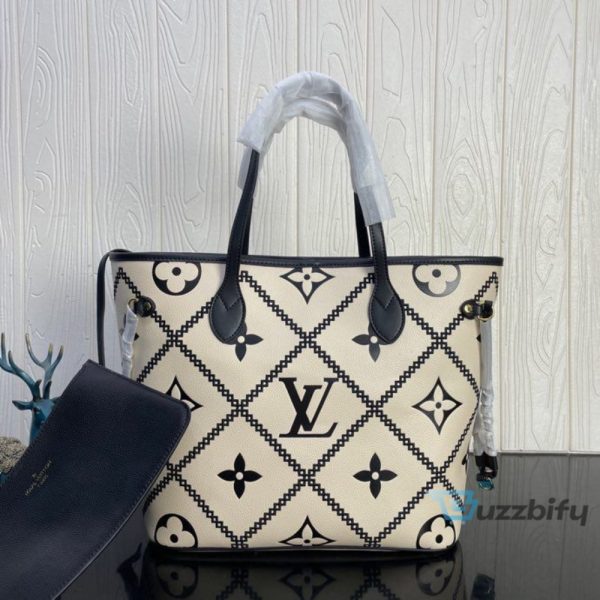 louis vuitton neverfull mm monogram empreinte beige for women womens handbags tote bags 122in31cm lv m46039 2799 buzzbify 1 3