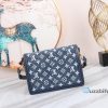 louis vuitton dauphine mm denim jacquard monogram pattern navy blue for women womens handbags shoulder and crossbody bags 98in25cm lv m59631 2799 buzzbify 1