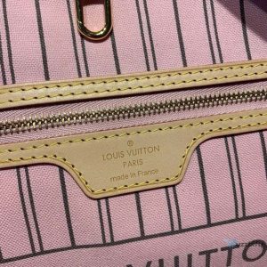 Louis Vuitton Neverfull Gm Tote Bag Monogram Canvas Rose Ballerine Pink For Women Womens Handbags Shoulder Bags 15.7In39cm Lv  2799