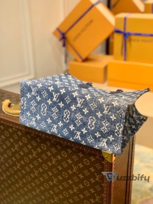 louis vuitton onthego mm tote bag navy blue for women 122in31cm lv m59608 2799 buzzbify 1 7