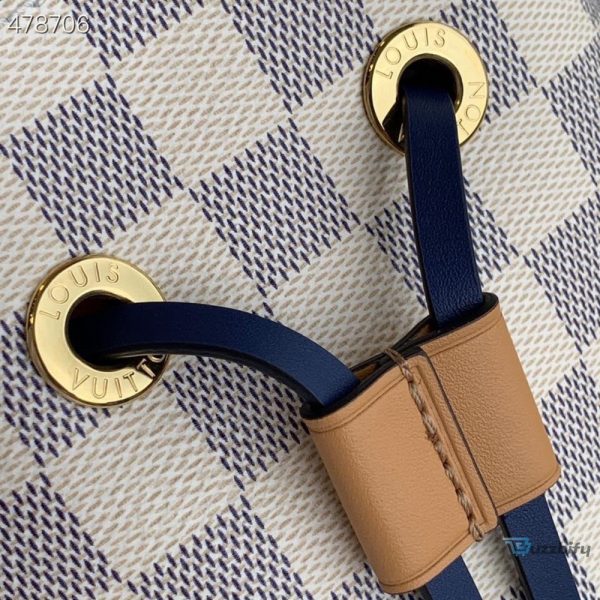 Louis Vuitton Neonoe Bucket Bag Mm Damier Azur Canvas 10.2In26cm Blue For Women Lv N50042   2799